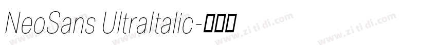 NeoSans UltraItalic字体转换